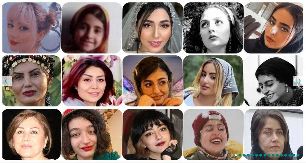 Voici les photos de femmes qui sont, malheureusement, parmi celles, qui ont été tuées par les mollahs en Iran ces derniers mois.